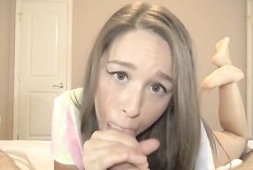 Her face is all covered in cum