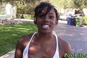 Black teen pov sucking