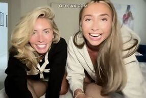 Bonnie Blue and Lily Phillips share a massive dick in POV threesome