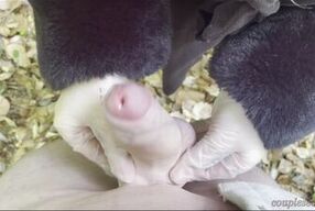 I CUM on LEAVES – LATEX HANDJOB in the FOREST with my BEST FRIEND ????????