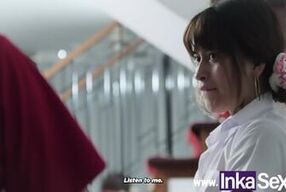 Stepfathers Suffer At The Sight Of Stepdaughter Being Secretly Fucked After School