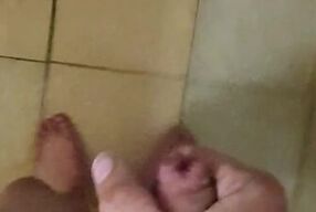 Cum shot in the shower