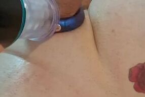 boyfrend like to play with toy on his hard dick!