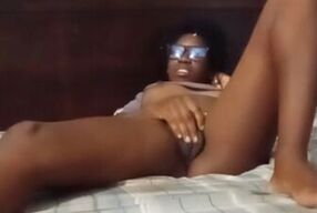 Woke up Black Cute Gf to Some Ass eating And Now She's Horny