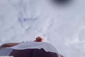 UPSKIRT No PANTIES No BRA in a SEETHROUGH Dress in PUBLIC