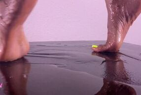 Sexy syrup dripping all over my feet