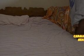 Zorrita blanca humeda y caliente es montada