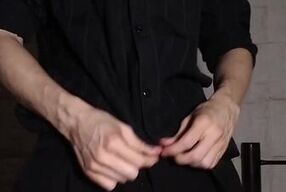 Skinny Boy Dressed Up - Stripping and Oiling my Cock For You ♥