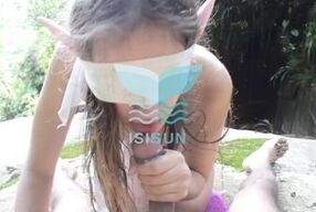 I cheated on my husband in the river with a boy I saw naked and I liked his big cock. sex in public