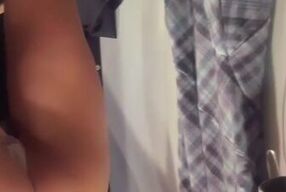 girlfriends best friend sends teasing video while girlfriend changes in next cubicle