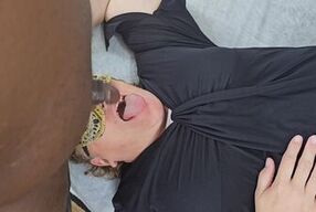 Cum In Mouth - Cum Swallow (Black Guy Jerking Off Huge Cum Load In Amateur Milf Mouth) JOI, POV, Nut