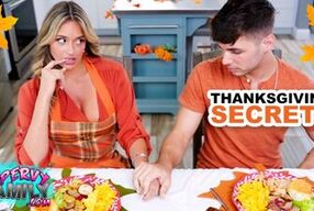 MyPervyFamily - Horny Stepson Feasts on MILF's Pussy for Thankgiving - Armani Black