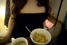 Fetish Sexy Asian Student Ignores You As You Jerk Off Your Cock To Me Eating Food