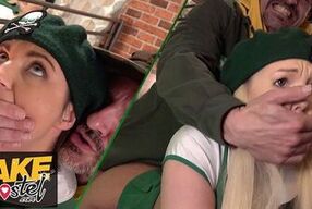 Girl scouts tease and seduce the master to teach them pleasure - Fake Hostel