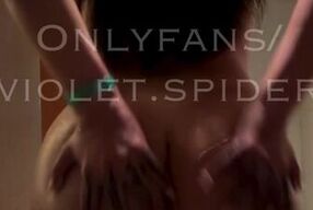 Tattooed teen slut touches herself in the shower - Preview