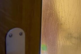 Exhibitionist wife's shower before New Year's Eve. Hot milf caught playing with her dildo.