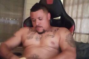 Hot Latino Daddy Jerking Off and Cums