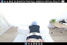 Japanese horny maid Cocoa Shirayuki had a hot fuck,in VR.