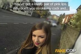 Fake Cop Stunning busty brunette cant resist