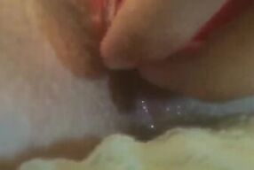 Hot milf masturbates with dildo
