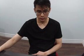 cute asian guy caught on webcam