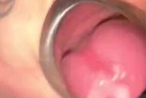 Cumming with a mini stroker