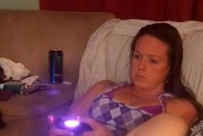 Friend lets me film up her purple skirt while she is playing video games (part 2)