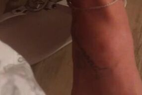Filming Up Milfs Skirt While Paints Her Toenails (Panties, Feet, Upskirt Fetishes) Sexy Feet