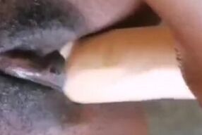 Teen cumming with a dildo